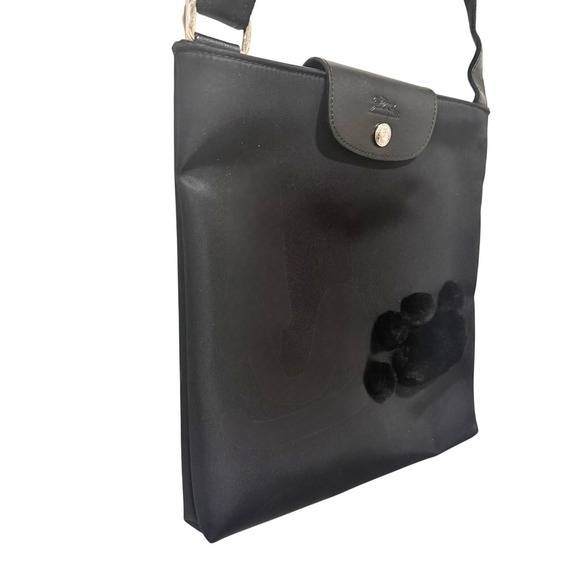 Longchamp Handbags - Vintage Longchamp Le Pliage "Déposé" Crossbody / Shoulder Bag Black Nylon France